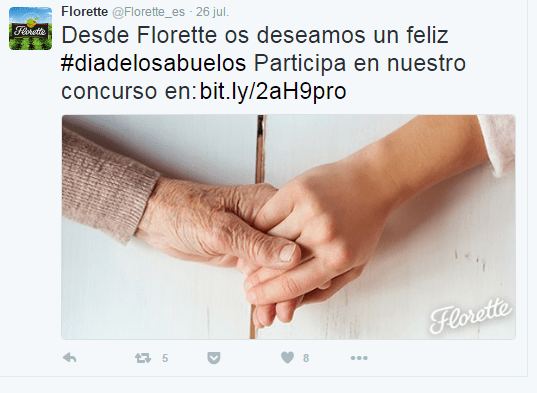 Estrategia en redes sociales: twitter de Florette
