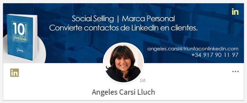 Ejemplo fondo de LinkedIn: Ángeles Carsi