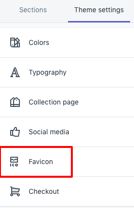shopify instructions install favicon