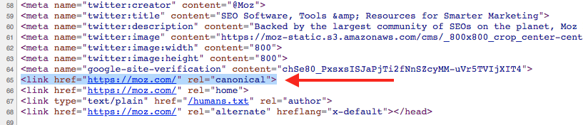 moz canonical url